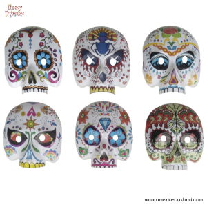 Masque Dia de Los Muertos en plastique 