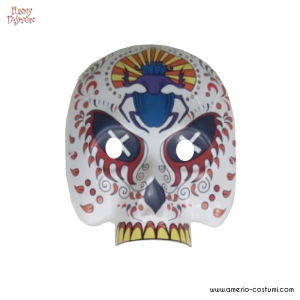 Maschera Dia de Los Muertos plastica