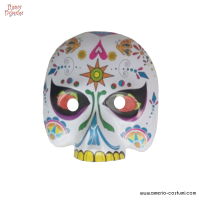 Maschera Dia de Los Muertos plastica