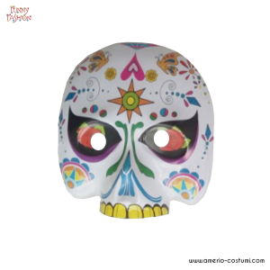 Masque Dia de Los Muertos en plastique 