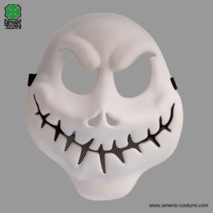 Ghost Mask with Stitched Mouth