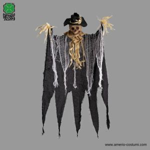 Hanging Skeleton with Tunic and Hat 90 cm