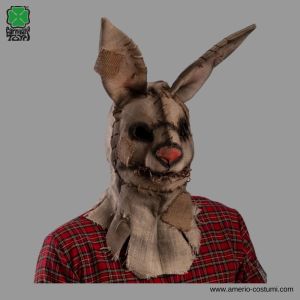 Horror Bunny Mask with Burlap