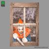 Horror Clown Fenster Vorhang