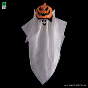 Appeso Fantasma con testa da zucca lsm 90 cm