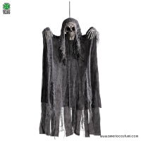 Hanging Skeleton with Grey Robe 90 cm