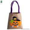 Halloween Jute Tasche mit Kürbis 40x21 cm