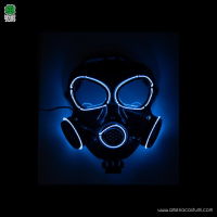 Gas mask with LED