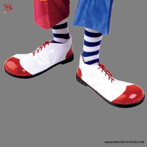 Clown shoes with rubber sole