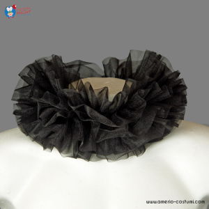 Collar de payaso de chiffon negro