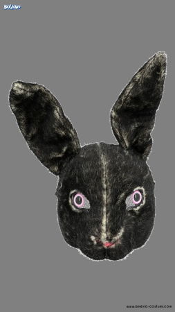 Maschera Black Rabbit in peluche