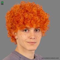 Orange Tennis-Spieler Perücke